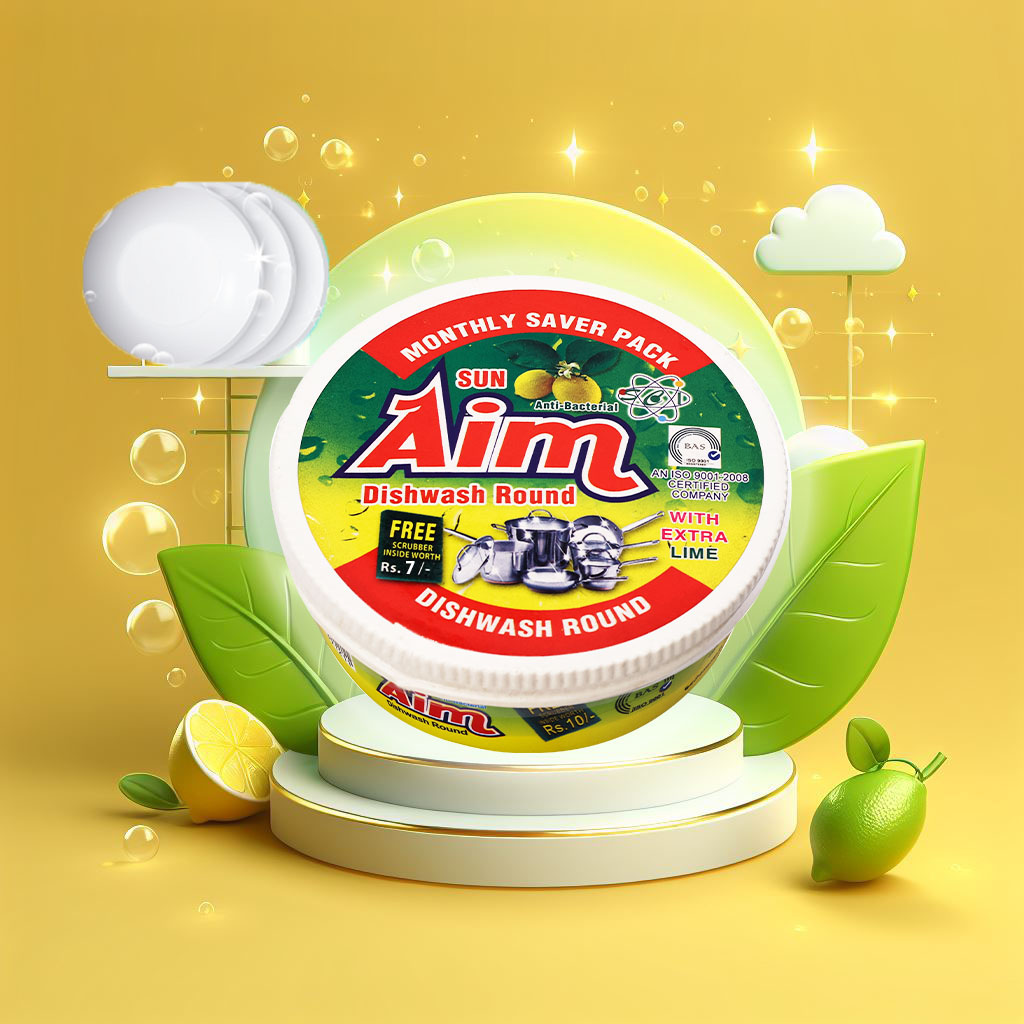 Aim Dish Wash Round - 250 Grams